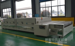 熱烈祝賀北京南火汽車配件有限公司與耐美特集團(tuán)上海分公司成功簽約1臺(tái)汽車內(nèi)飾板紅外線加熱線隧道爐12萬元！